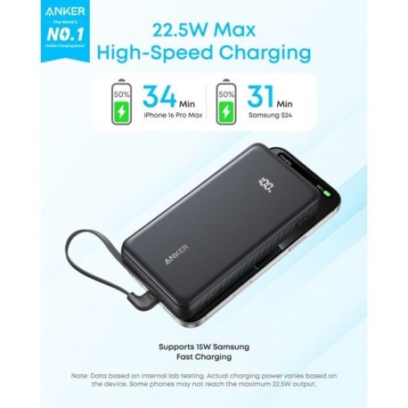 Prenosna baterija Powerbank Anker Zolo A110EH11, 20.000 mAh, 22,5W, črna