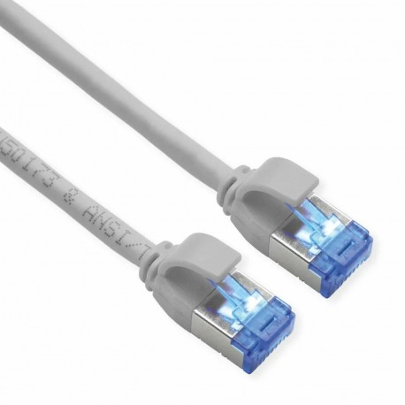 Mrežni kabel Roline patch slim SFTP CAT.6A, 1m, siv