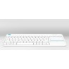 Tipkovnica brezžična Logitech K400 PLUS Touch Pad, bela