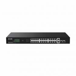 Stikalo (switch) Tenda TEG1128P-24-250W, 26-port, PoE, SFP