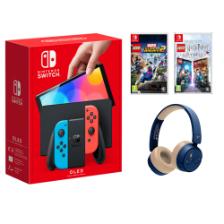 Igralna konzola Nintendo Switch OLED (rdeče/modra) in LEGO dodatki