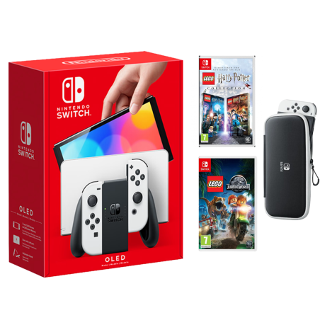 Igralna konzola Nintendo Switch OLED (bela) z dodatki