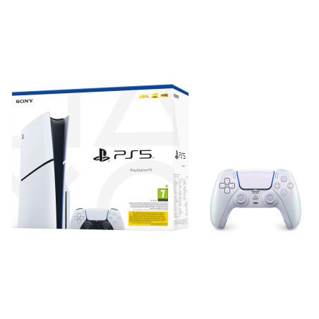 Igralna konzola PlayStation 5 Slim + dodaten DualSense kontroler (c.pearl)