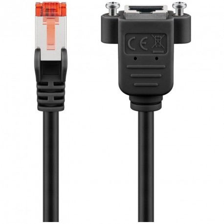 Mrežni podaljševalni kabel GOOBAY S/FTP (PiMF) CAT 6, 3m, črn