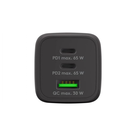Napajalni adapter Goobay 65W USB-C GaN Multiport Fast Charger Nano, črn
