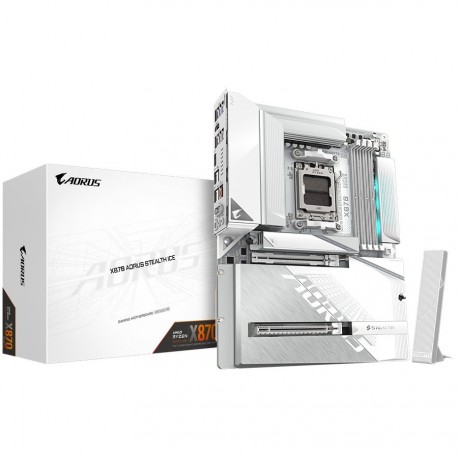 Matična plošča GIGABYTE X870 AORUS STEALTH ICE, DDR5, AM5, ATX