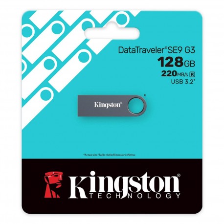 USB kjuč 128GB Kingston DT SE9 G3, USB 3.2, siv
