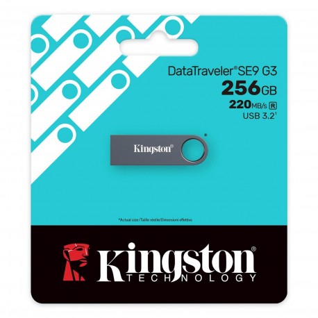USB kjuč 256GB Kingston DT SE9 G3, USB 3.2, siv