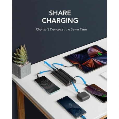 Prenosna baterija Powerbank VEGER C20, 20.000 mAh, črna