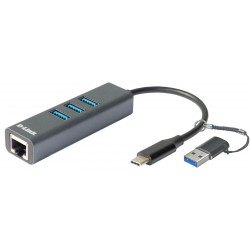 Mrežni adapter D-Link DUB-2332, USB-C/A na RJ-45