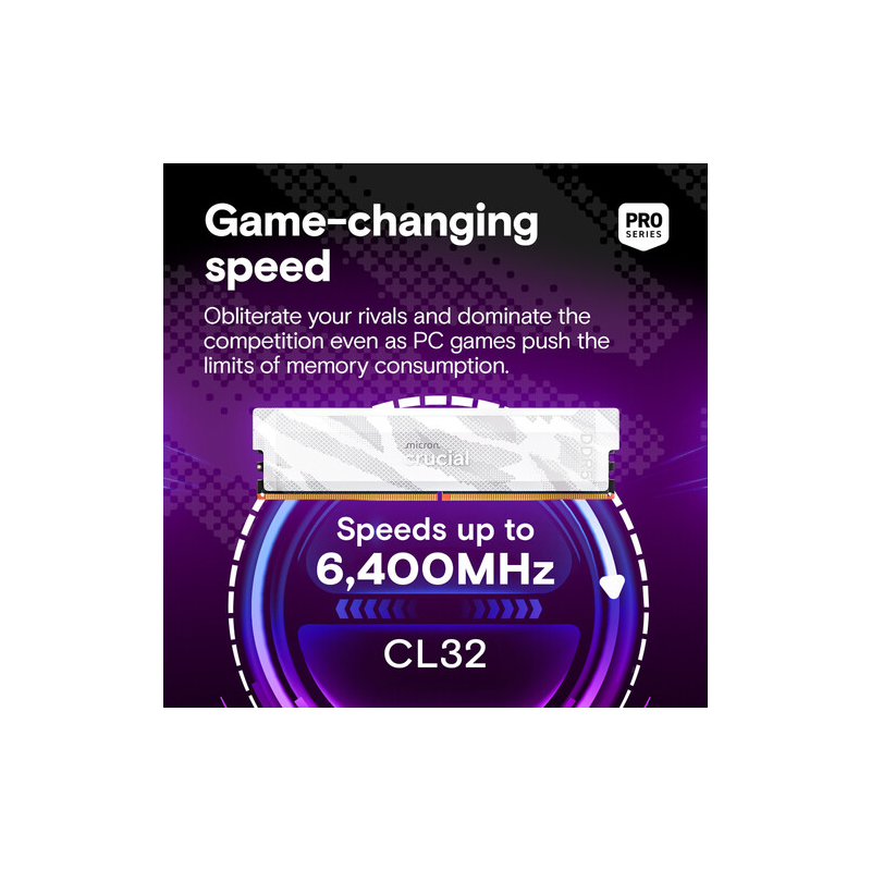 Pomnilnik DDR5 16GB 6400MHz Crucial Pro CP16G64C32U5W