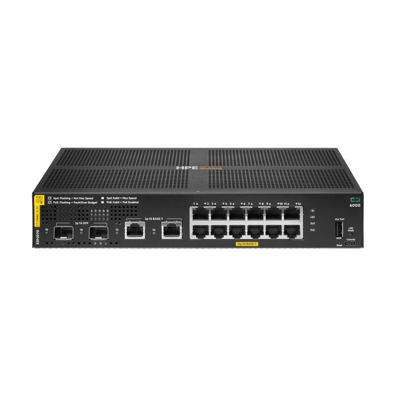 Stikalo (switch) HPE Aruba Networking CX 6000, 12-port, PoE+, SFP