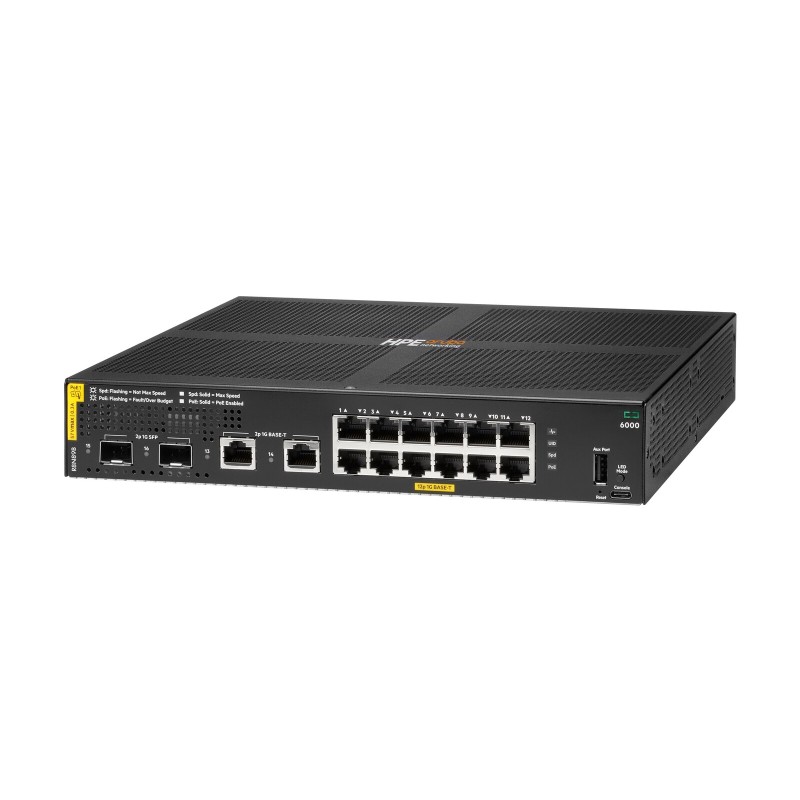 Stikalo (switch) HPE Aruba Networking CX 6000, 12-port, PoE+, SFP