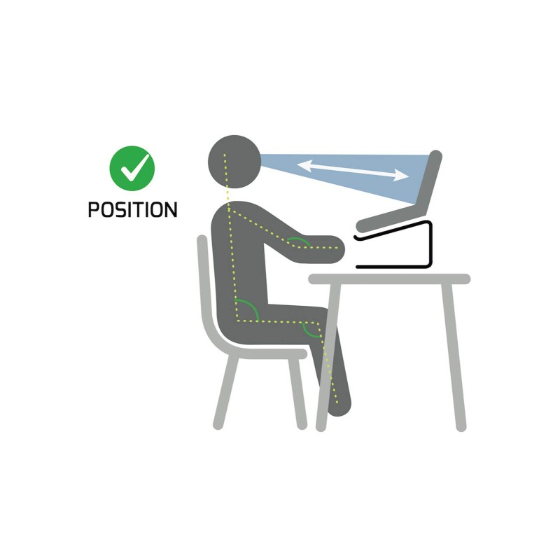 Stojalo za prenosnik PORT do 15" aluminij / ergonomska