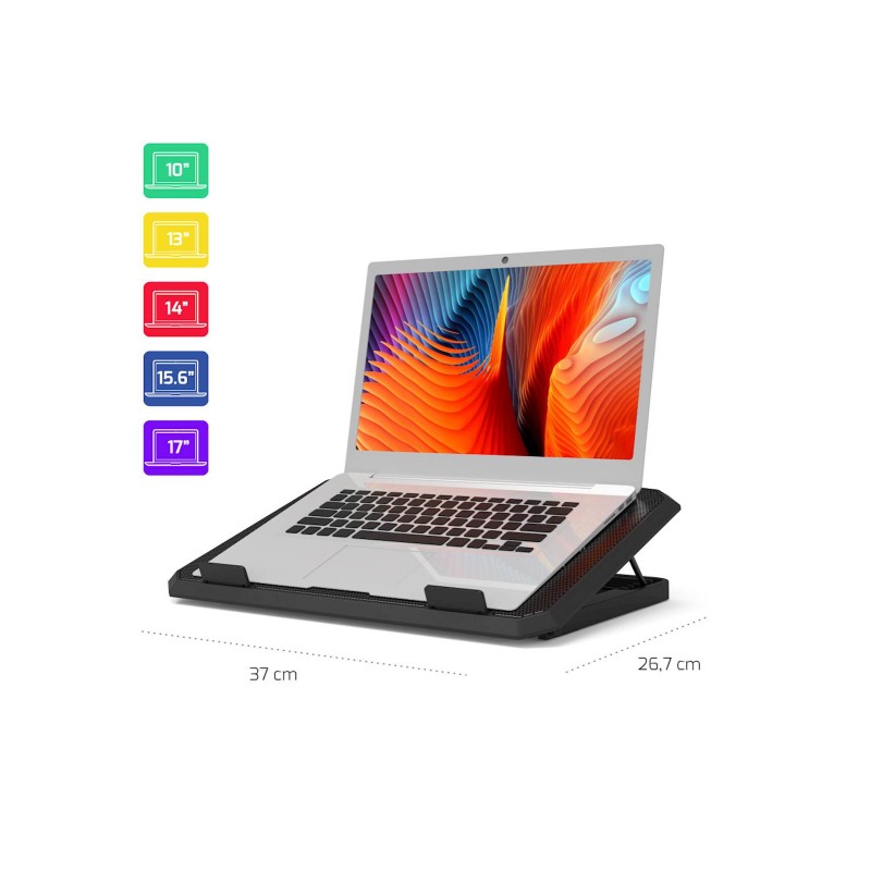 Stojalo za prenosnik PORT do 15.6", z ventilatorjem