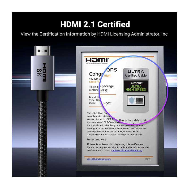 Kabel Ugreen 8K HDMI 2.1, 5m