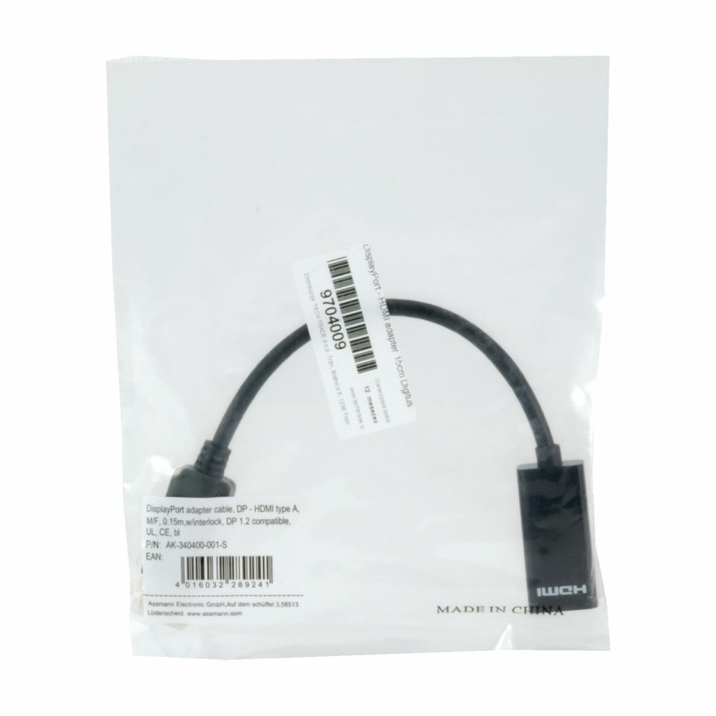 Adapter DisplayPort na HDMI M/Ž 15cm