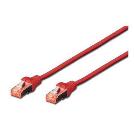 Priključni kabel za mrežo Cat6 S/FTP 0.5m Digitus rdeč