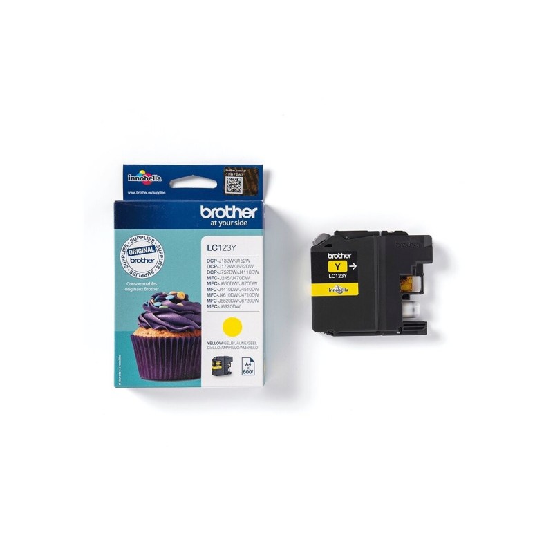 Črnilo za Brother LC123Y 600 strani, yellow