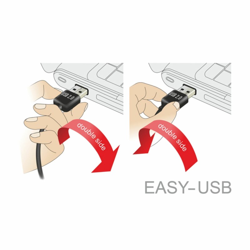 Kabel USB A-B mikro kotni EASY 5m obojestranski Delock 8519253