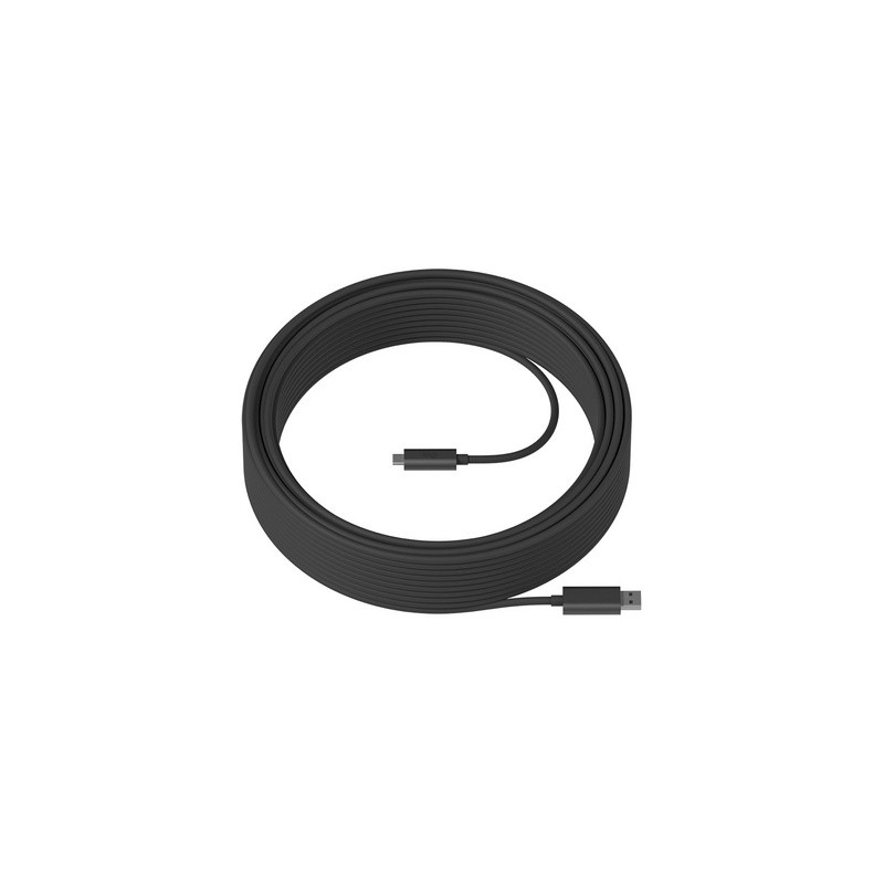 Kabel Logitech Strong, USB 3.2, 25m, grafit