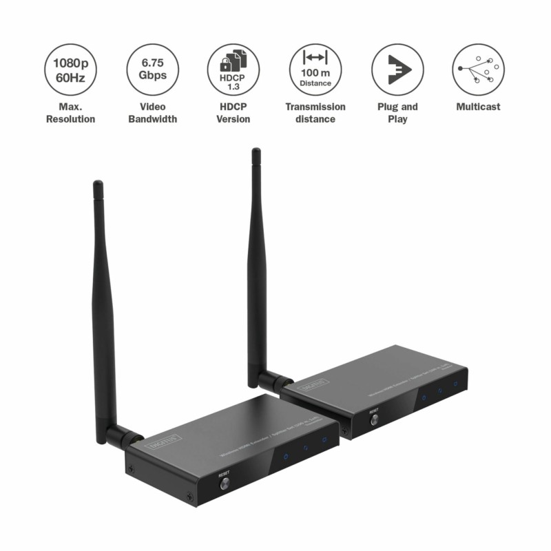 Digitus line extender HDMI množilnik brezžični SET, 100m