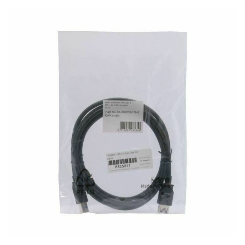 Kabel USB 3.0 podaljšek A-A M/Ž 1.8m