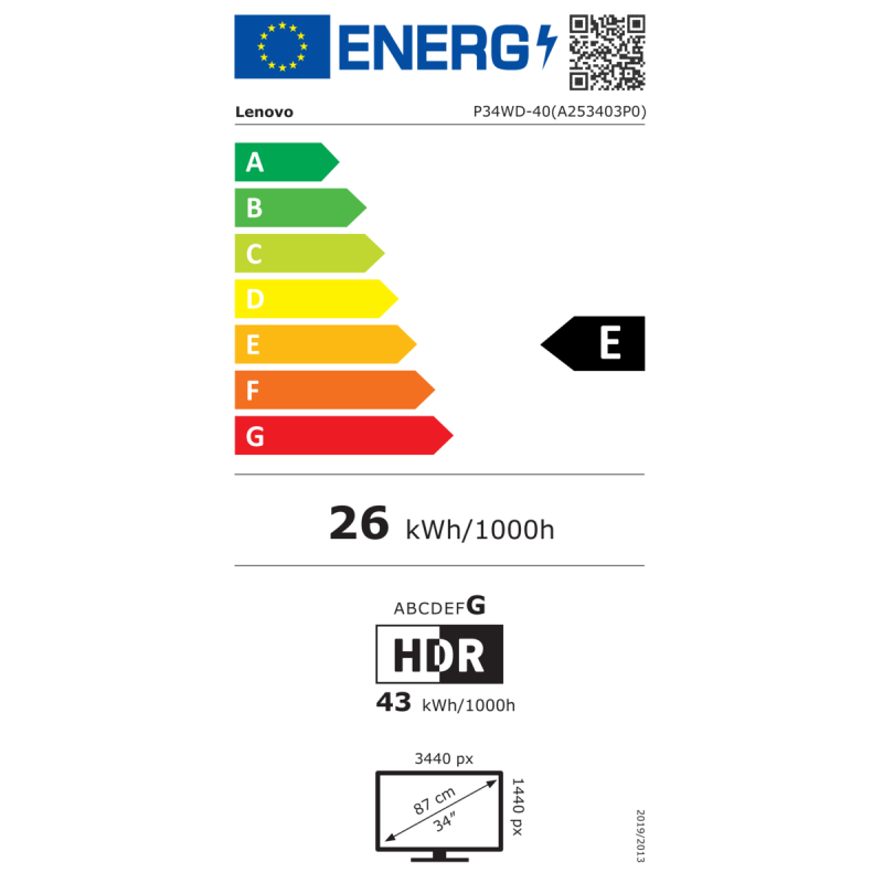 Monitor Lenovo ThinkVision P34WD-40