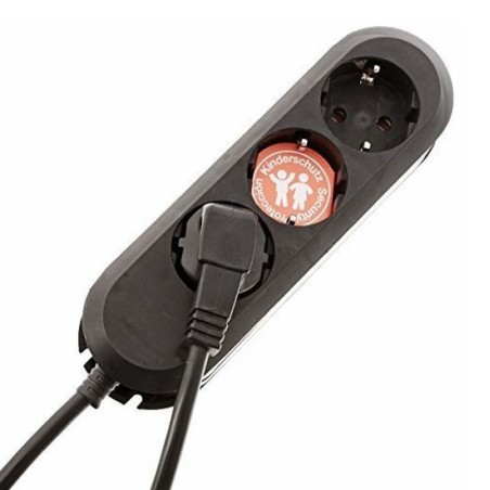 Podaljšek kabelski 3x220V 1,5m Bachmann, črn