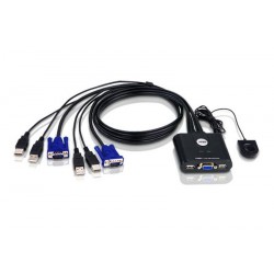 KVM stikalo 2:1 mini VGA/USB s kabli CS22U Aten