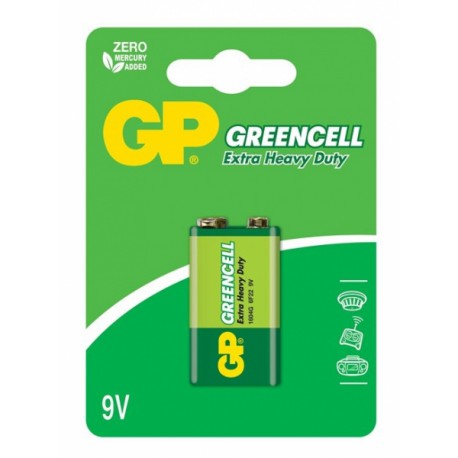 Baterija 9V GP GreenCell cink kloridna