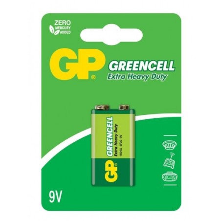 Baterija 9V GP GreenCell cink kloridna