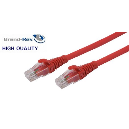 Priključni kabel za mrežo Cat6 UTP 1m Brand-Rex rdeč