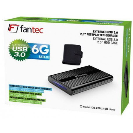 Ohišje za disk 2.5" USB 3.0 Fantec DB-228U3-6G ALU črno