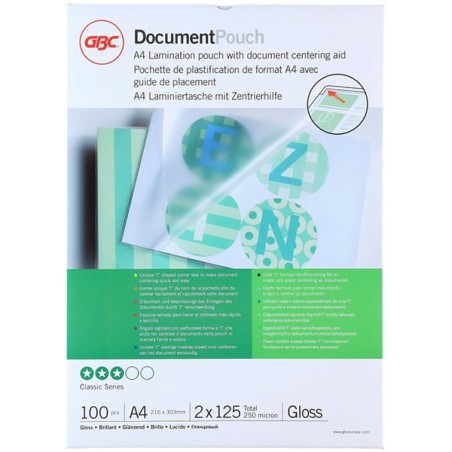GBC Žepki A4, 216x303 mm, 125 mic, 100 kos za plastificiranje