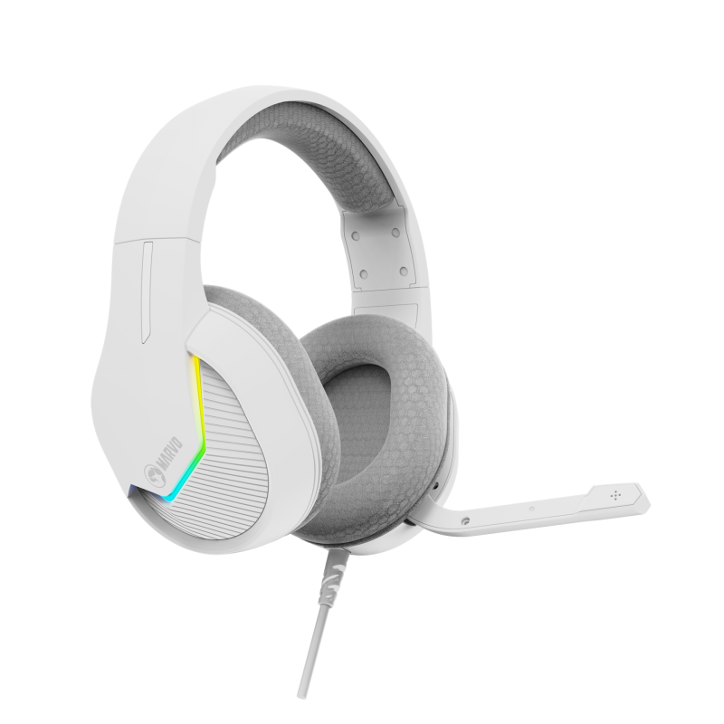 Slušalke Marvo H8618, RGB, bele