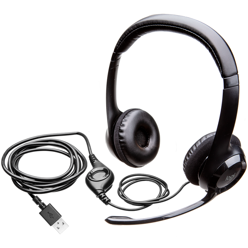 Slušalke Logitech H390, črne
