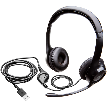 Slušalke Logitech H390, črne