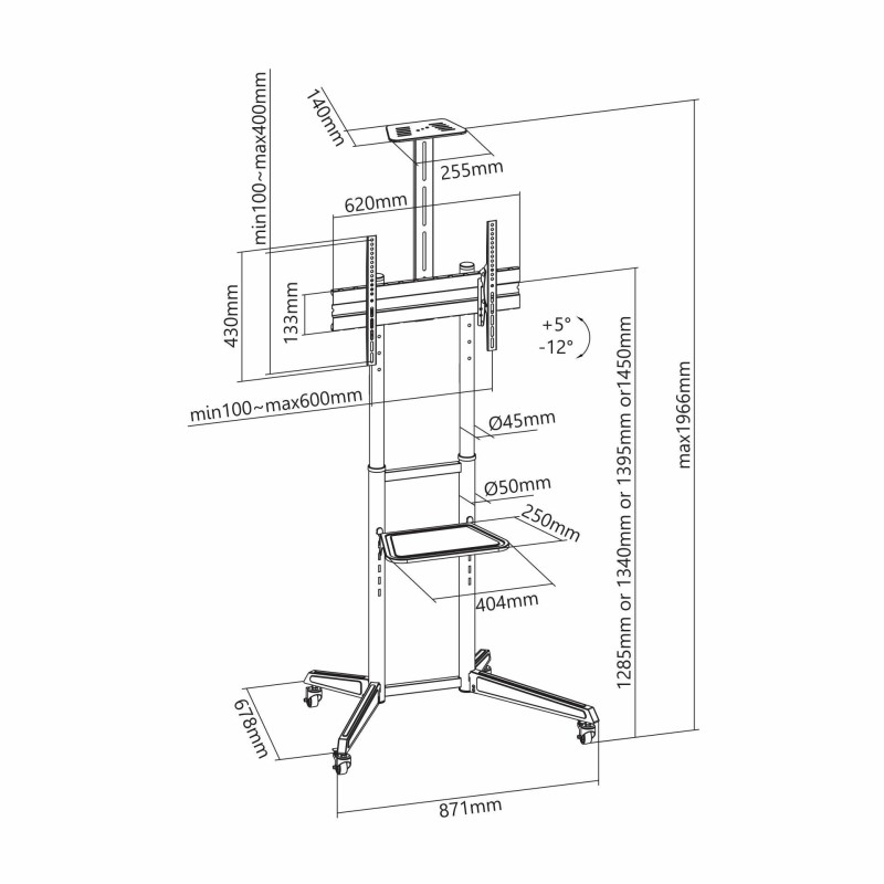 Samostoječi nosilec za TV / monitor 32-55" SBOX FS-401