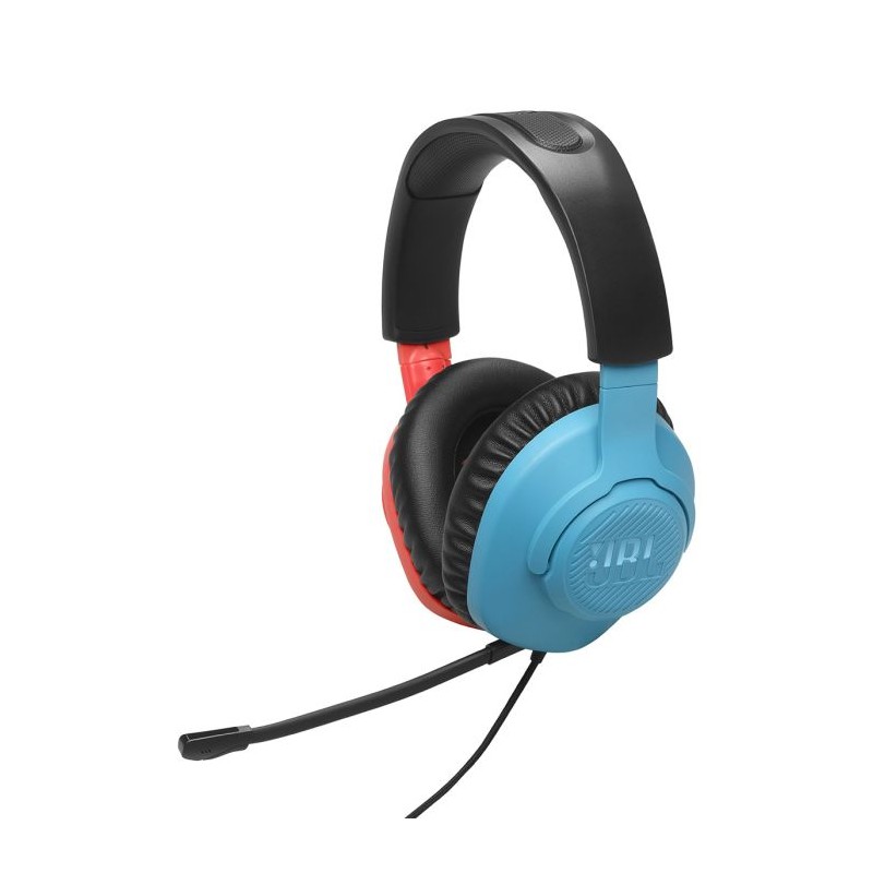 Slušalke JBL Quantum 100 Nintendo, modro-rdeče