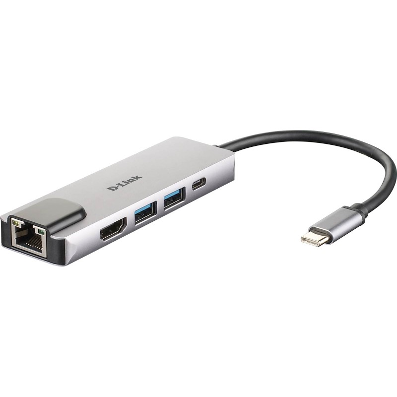 USB Hub D-Link 5v1 s HDMI, LAN in napajanjem