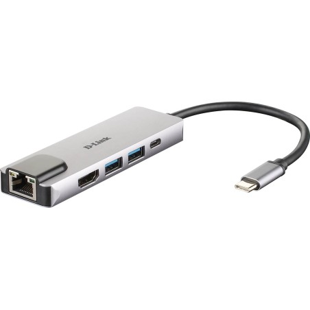 USB Hub D-Link 5v1 s HDMI, LAN in napajanjem