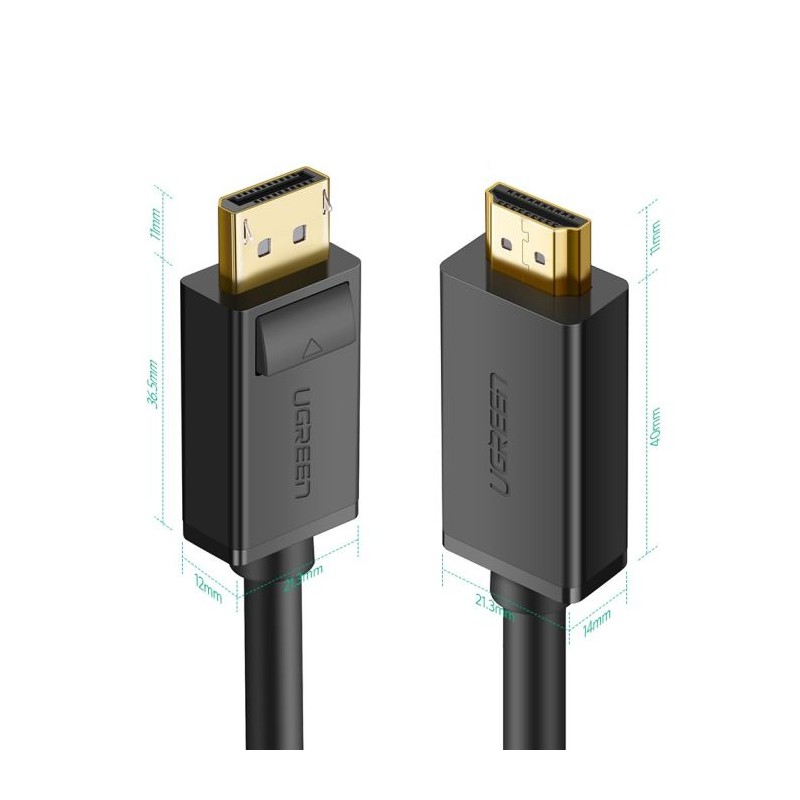 Ugreen DP na HDMI kabel (M-M) 1,5m, 10239