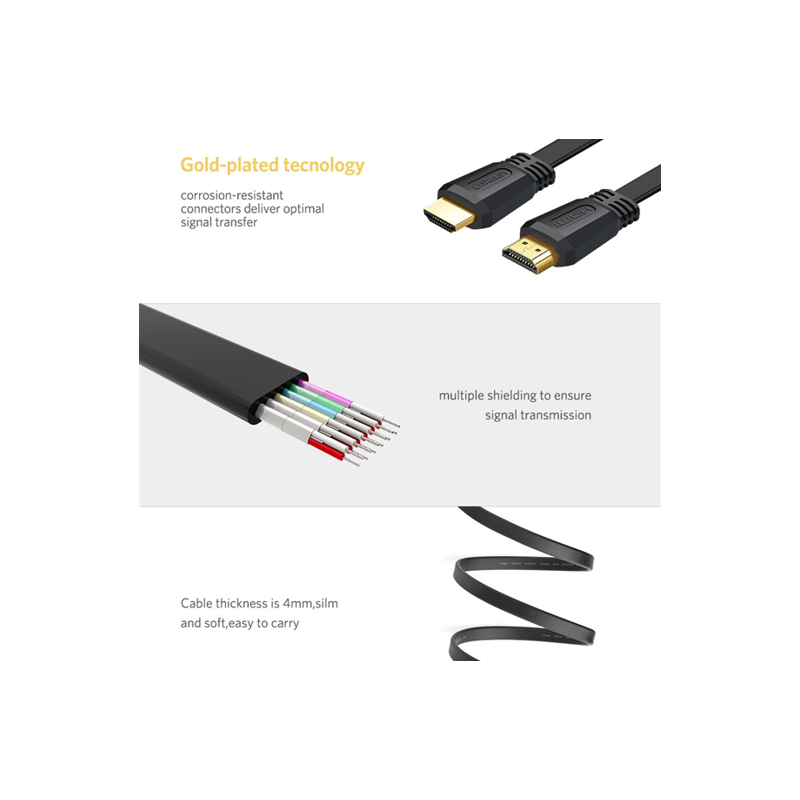 Ugreen HDMI 2.0 Flat kabel 3m, 50820