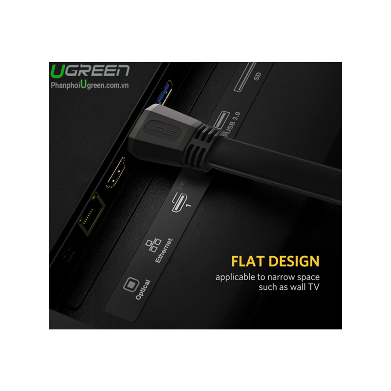 Ugreen HDMI 2.0 Flat kabel 5m, 50821