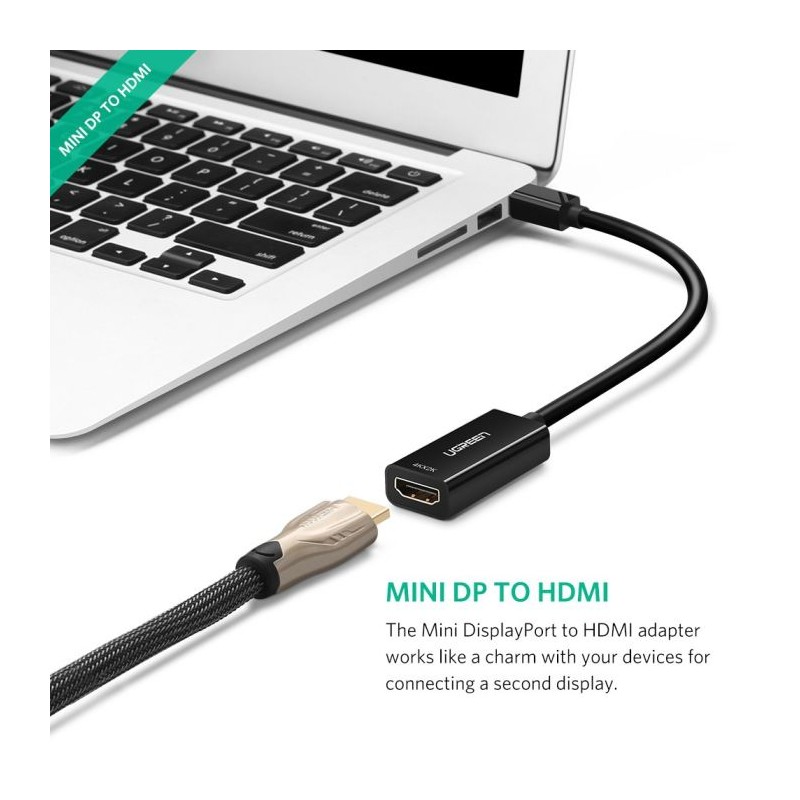 Ugreen Mini DisplayPort na HDMI (Ž) 4K adapter črn, 40360