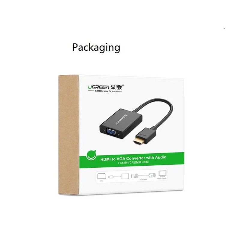 Ugreen Mini DisplayPort na HDMI (Ž) adapter črn, 10461