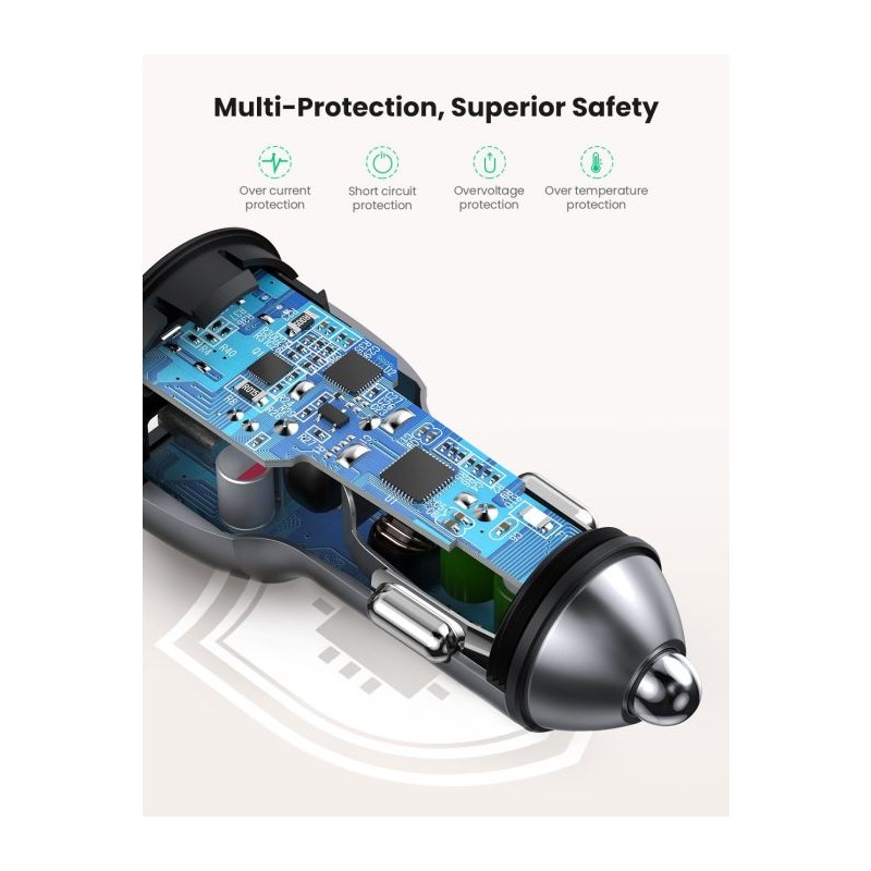 Avtomobilski polnilec Ugreen 2xUSB QC 3.0 36W