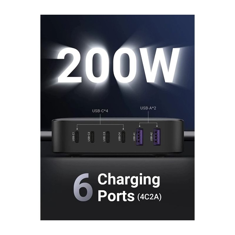 Namizni polnilec UGREEN Nexode, USB-C, 200W