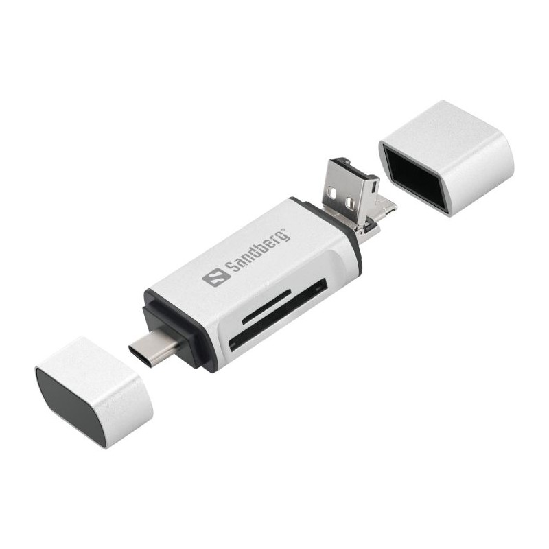 Čitalec kartic Sandberg USB-C/A in micro-USB